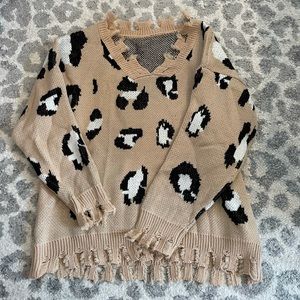 Cheetah Print Sweater